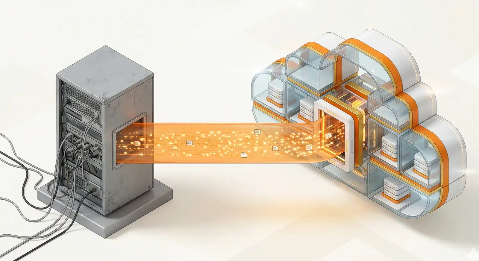 Arquitectura cloud con servidores e infraestructura en la nube